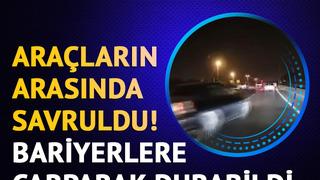 Yer: Bahçelievler! Araçların arasında savrulup bariyerlere çarparak durabildi: Feci kaza kamerada