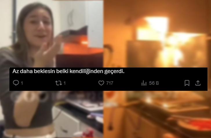 Canlı yayında yemek yaparken evi yaktı! TikTok'taki görüntülere sosyal medyada yorum yağdı: Bekleseydin kendiliğinden sönerdi G1