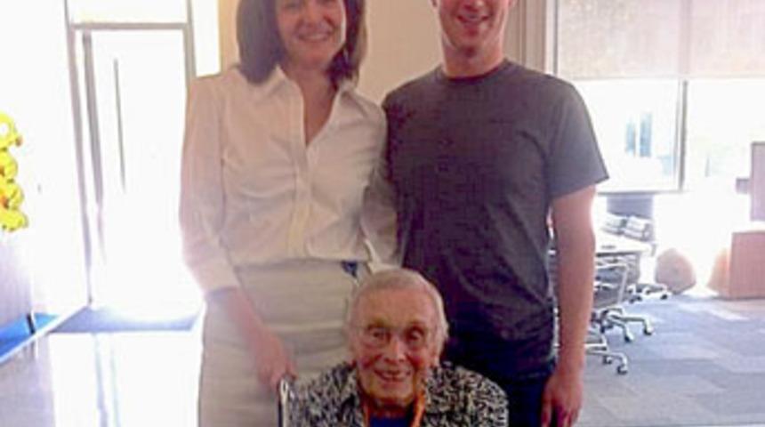 Facebook&rsquo;un en yaşlı &uuml;yesiyle tanışın