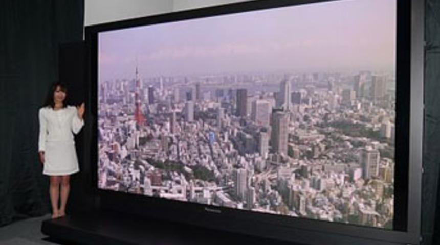 D&uuml;nyanın en b&uuml;y&uuml;k g&ouml;zl&uuml;ks&uuml;z 3D plazma ekranı