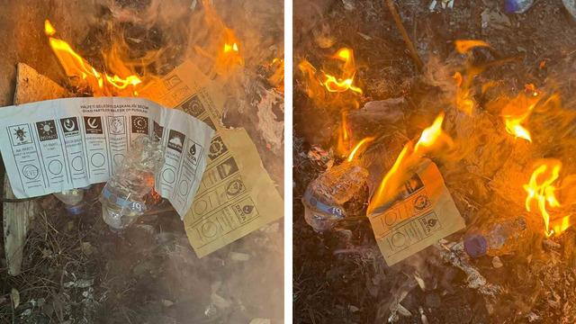 Oy yakma görüntüleri ortaya çıktı, Halfeti’de seçimler iptal edildi
