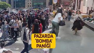 İstanbul'da korku dolu dakikalar! Kadınlar bomba var dedi: Pazara gelenler kaçmaya başladı