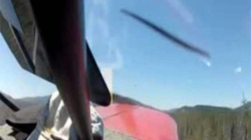 Uçağın düşme anı kamerada!