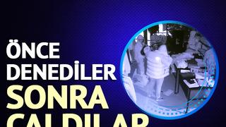 'Pes' dedirten hırsızlık kamerada: Müşteri gibi önce denediler sonra çaldılar! 