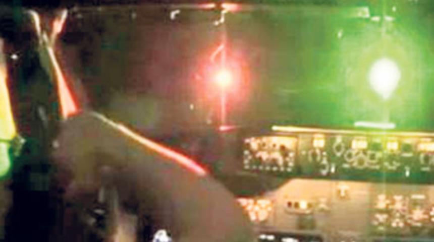 Lazerli saldırı u&ccedil;ağı d&uuml;ş&uuml;r&uuml;yordu