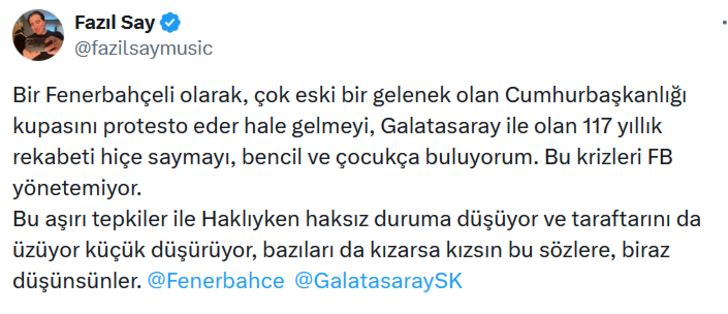 Fenerbahçe'nin Süper Kupa'da sahadan çekilmesi sosyal medyayı salladı! Ünlü isimlerden yorum yağdı G1