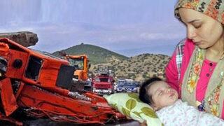 Feci kazadan kurtuldu, bebeğini doğurdu