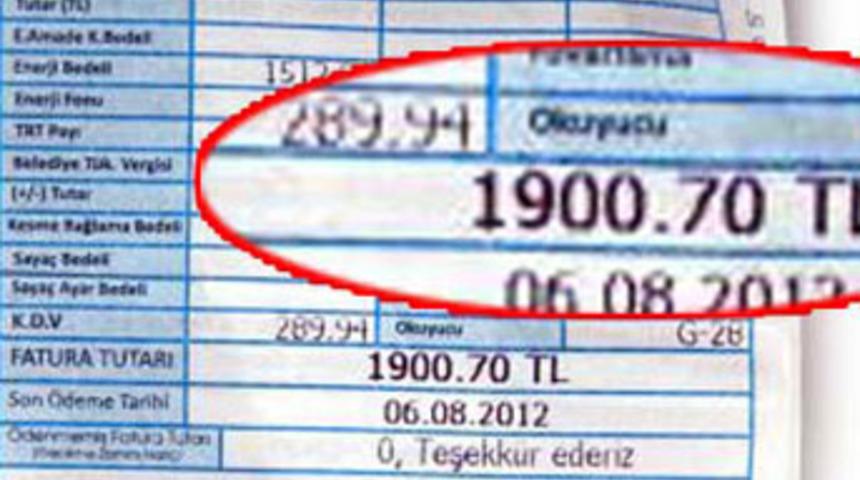 Faturayı gören gözlerine inanamadı