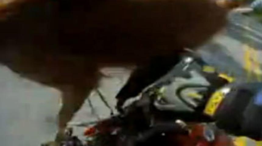 Geyiğe b&ouml;yle &ccedil;arptı