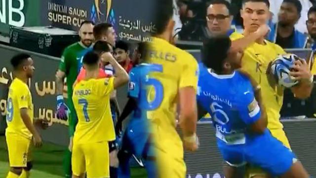 Suudi Arabistan Süper Kupa yarı finalinde Cristiano Ronaldo'nun olaylı gecesi! Rakibine dirsek attı, hakeme yumruk kaldırdı... Arabistan kariyerinde ilk kez kırmızı kart gördü