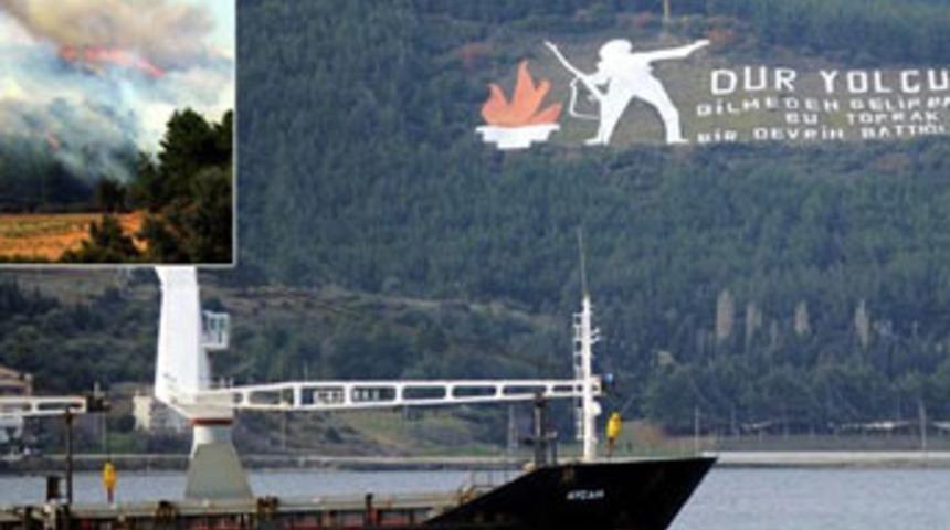 Gelibolu&rsquo;da korkutan yangın