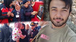 Şehit Aslan'a acı veda! 1 yaşındaki kızı uğurladı: Bugün bizim bayramımız