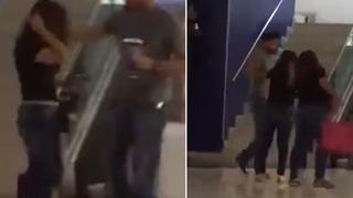 Alışveriş merkezinin ortasında kocası ve sevgilisini yakalayınca işler bir anda karıştı! Önce kocasına tokat attı ardından sevgilisine saldırdı