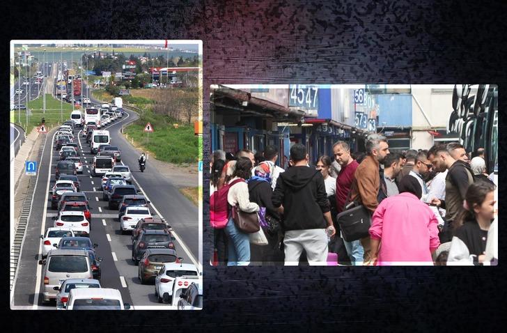 Bayram dönüşü yoğunluk! Trafik durma noktasına geldi 18690373-728xauto