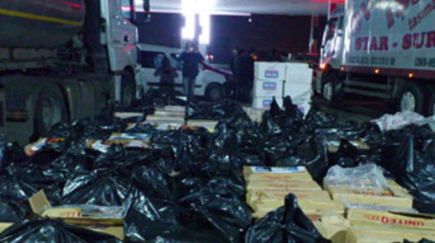 36 bin paket sigara ele geçirildi