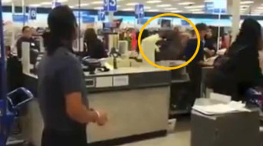 Markette yumruk şoku!