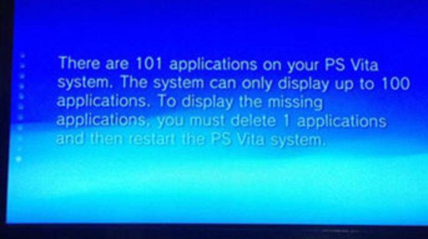 PS Vita’da uygulama sınırı!
