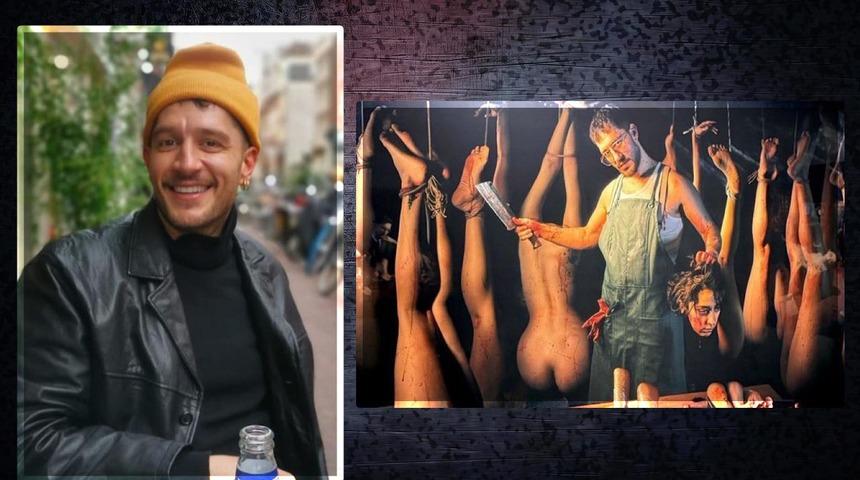 Uraz Kaygılaroğlu'nun sergi i&ccedil;in verdiği pozlara tepki yağdı! Sosyal medyada olay yarattı