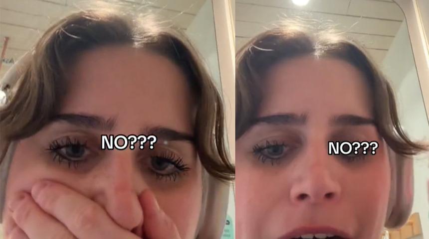 Mağazadaki soyunma kabininin perdesindeki deliği fark edince şoke oldu! Sosyal medyadan 'gözetleme deliği' notuyla ifşa etti