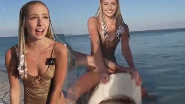 Yakaladığı köpek balığının üzerine oturunca olanlar oldu! Köpekbalığı intikamını fena aldı: Kalçam kanıyor