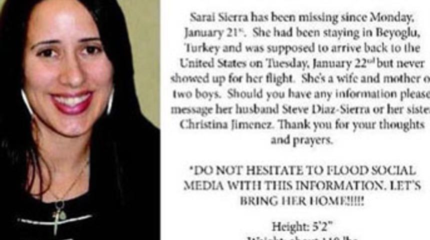 Kayıp turist Sierra konusunda ilk ipucu