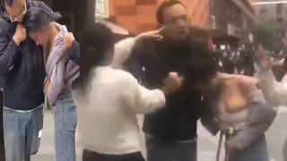 Dayak yiyen sevgilisini karısından korumaya çalıştı! O anlar sosyal medyada gündem yarattı