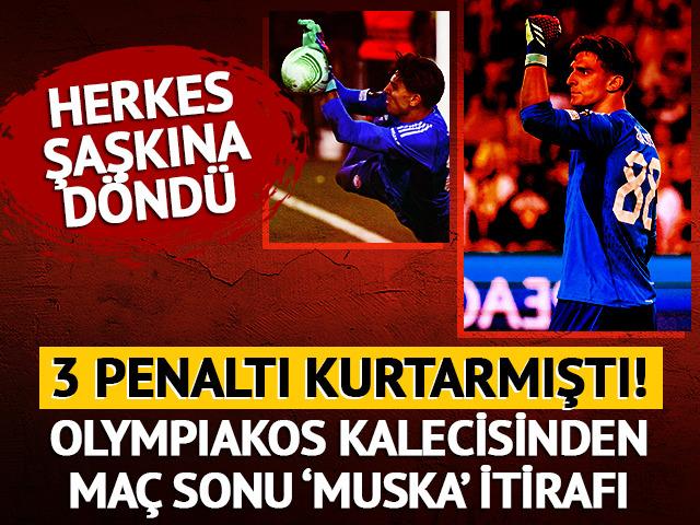 3 penaltı kurtaran Tzolakis'ten 'muska' itirafı!