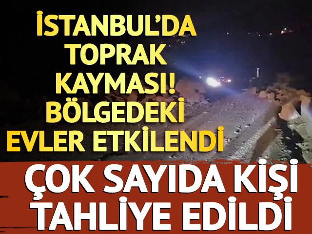 İstanbul Gaziosmanpaşa'da toprak kayması! 14 ev etkilendi, çok sayıda kişi tahliye edildi