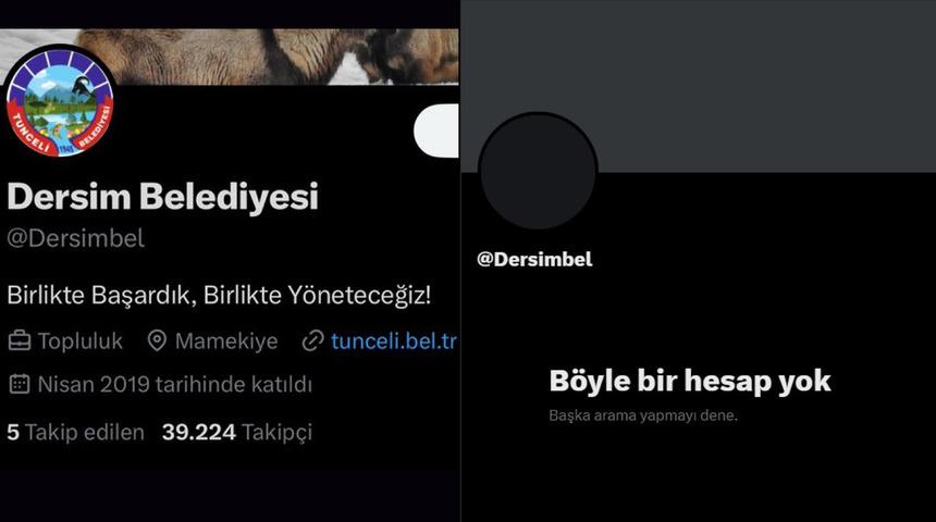 DEM Parti, Tunceli Belediyesi'nin ismini 'Dersim' diye değiştirdi! X hesabı kapattı