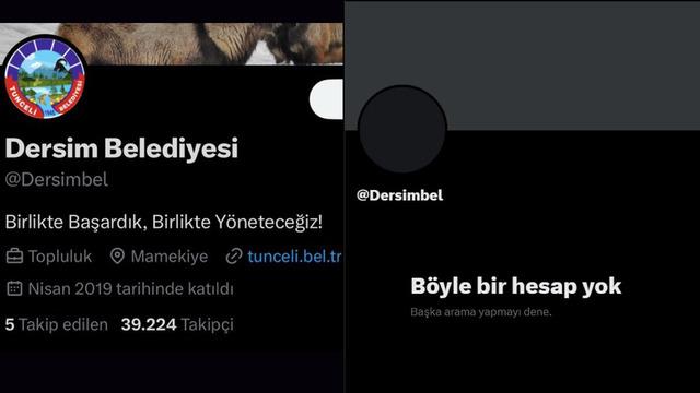 DEM Parti, Tunceli Belediyesi'nin ismini 'Dersim' diye değiştirdi! X hesabı kapattı