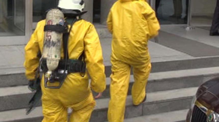 İş merkezinde zehirli gaz alarmı