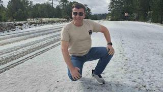 Muğla'da şaşırtan görüntü! Yollar beyaza büründü