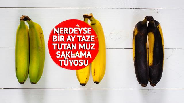 Daha önce hiç duymadınız! Dahiyane saklama tüyosuyla muzlar 26 gün boyunca taze ve sarı kalıyor
