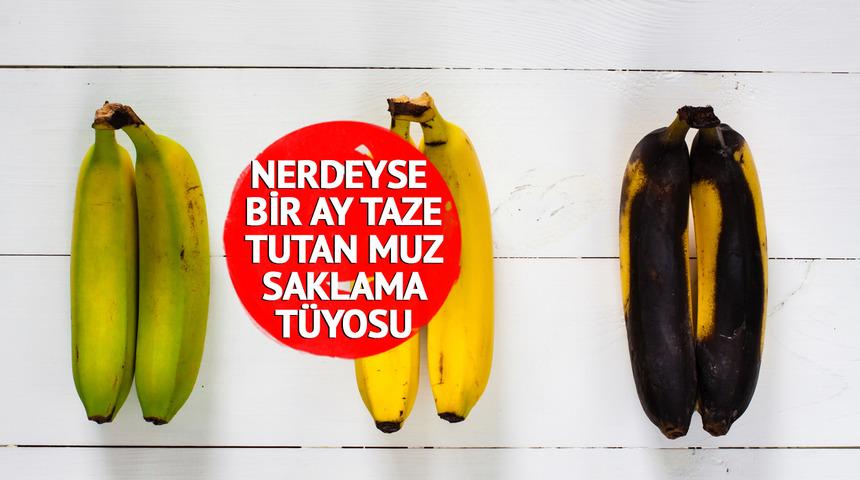 Daha &ouml;nce hi&ccedil; duymadınız! Dahiyane saklama t&uuml;yosuyla muzlar 26 g&uuml;n boyunca taze ve sarı kalıyor