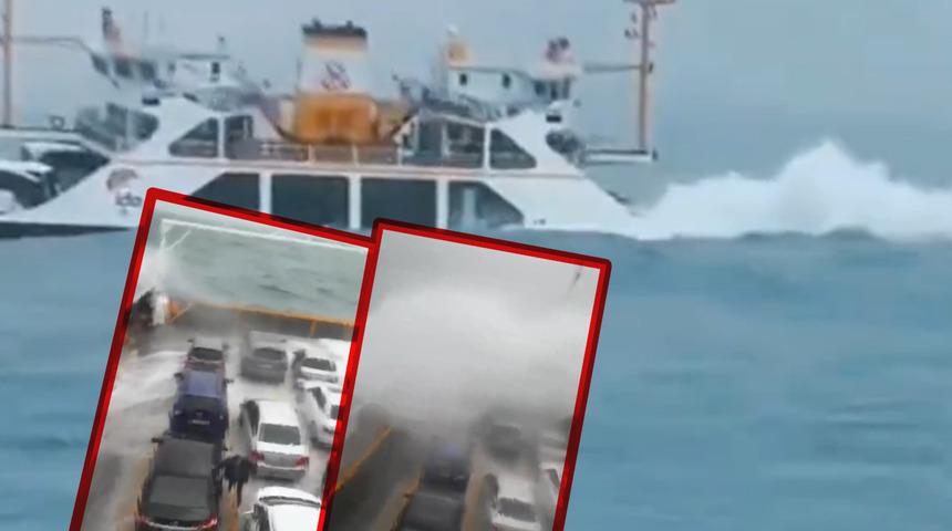 Yer: İstanbul! Yenikapı-Yalova vapurunda korku dolu anlar, araçların camı kırıldı:  Harem-Sirkeci arabalı vapuru beşik gibi sallandı