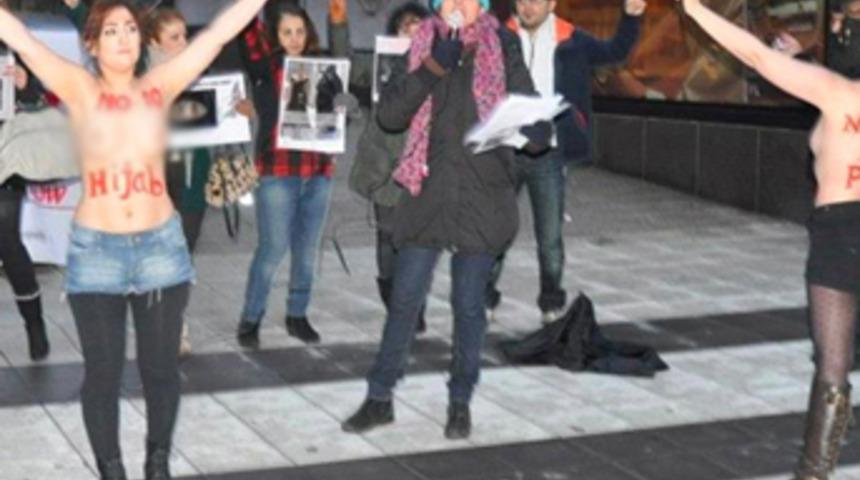 İranlı kadından çıplak gösteri