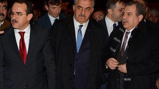 Bakanlar patlama yerini inceledi