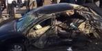Erzurum'da feci kaza! Otomobil demir yığınına dönüştü: 1 ölü 6 yaralı