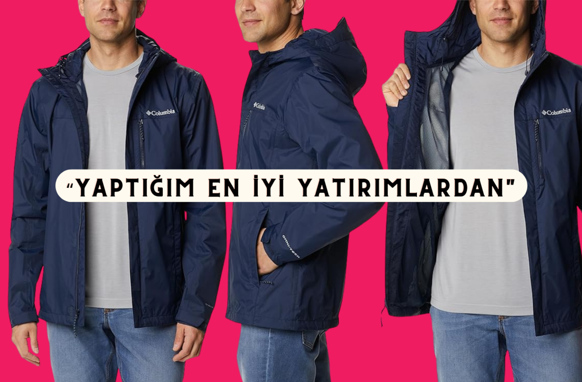 Her mevsime uygun Columbia yağmurluk günün fırsat ürünü oldu