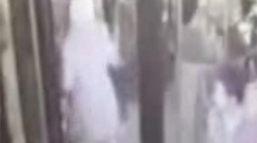 Cam kapı kazası kamerada!