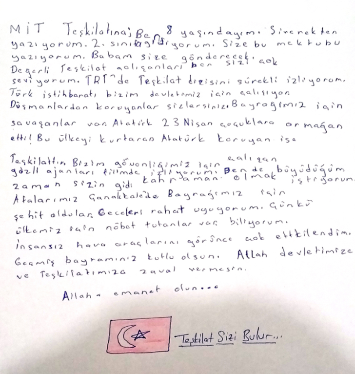 Çocuklardan Milli İstihbarat Teşkilatı'na özel mektuplar G4