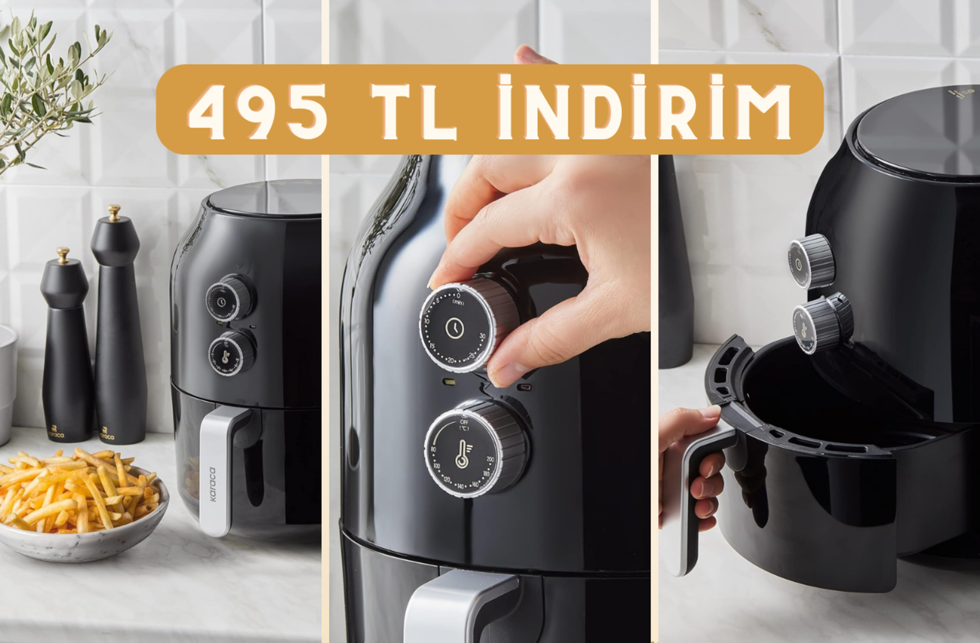 Fiyatı 1699 TL'ye düştü! Fiyat performans ürünü Karaca airfryerda fırsat zamanı