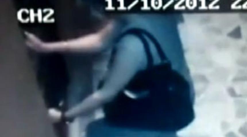 Kadına şiddet kamerada!