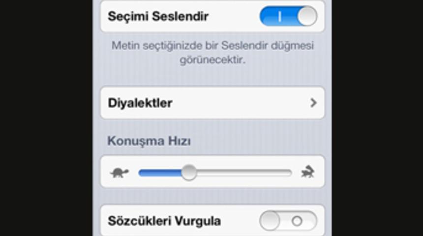 iOS İpuçları: Seçimi Seslendirme Özelliği