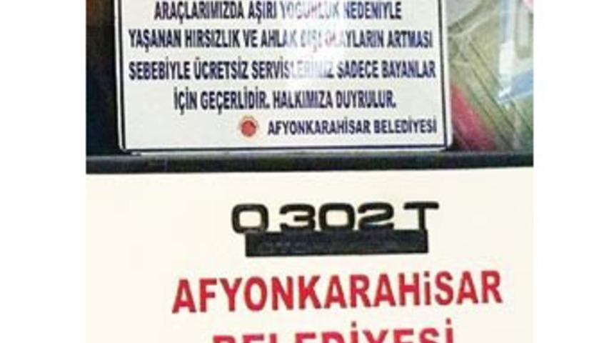 'Kadına özel otobüs'