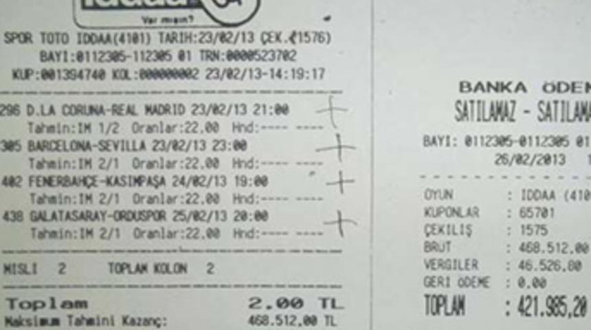 İddaa'dan en büyük ikramiyeyi kazandı