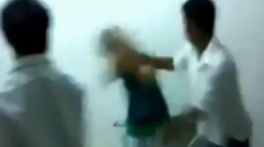 Polisten kadına korkunç dayak!