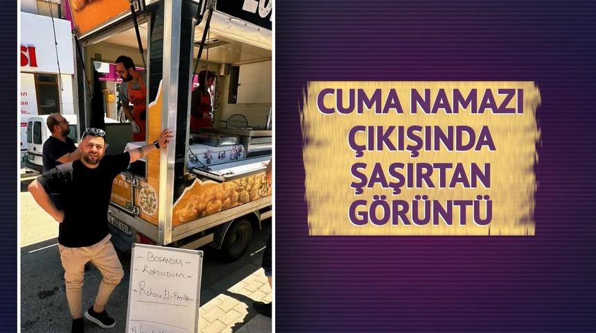 Boşandığı için lokma döktürdü! Cuma namazı çıkışında şaşırtan görüntü