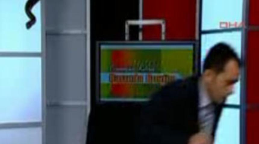 Canlı yayında korkulu anlar!