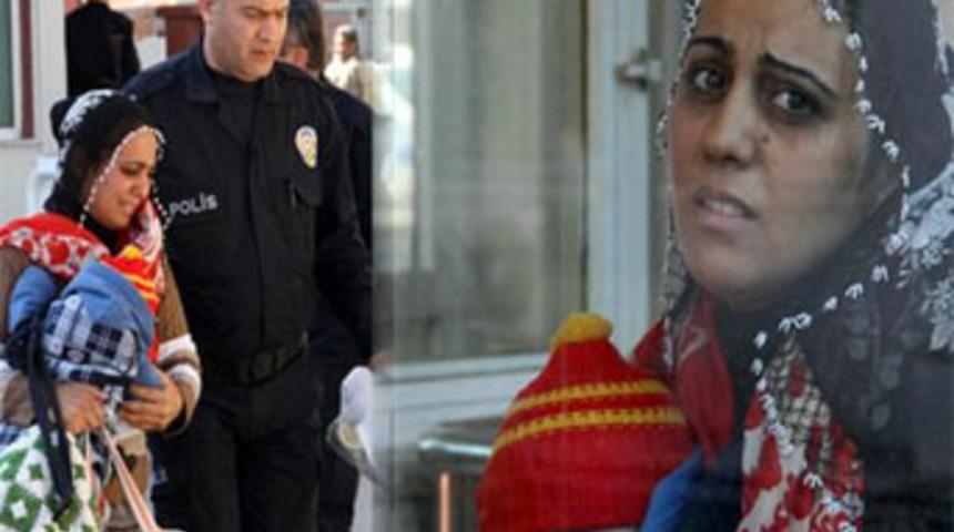 Bebeğiyle birlikte emniyete sığındı